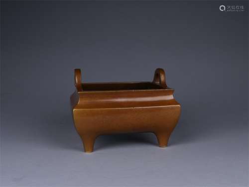 A Chinese Copper Padding Incense Burner