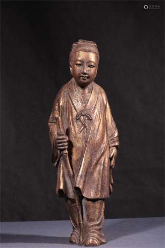 A Chinese Gilding Figure Ornament