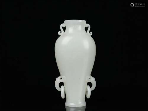 A Chinese Hetian Jade Vase