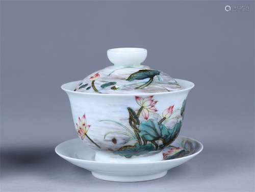 A Chinese Famille Rose Porcelain Cup