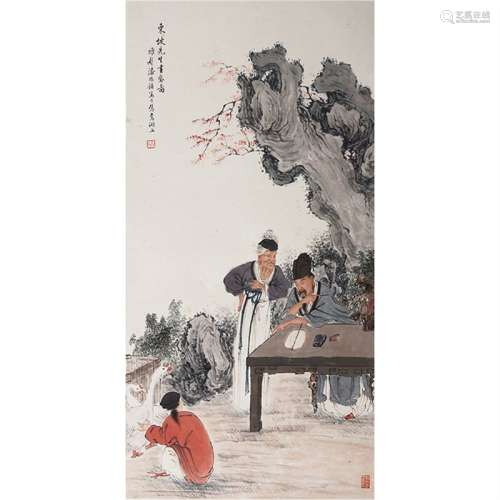 A Chinese Painting Scroll,Pan Zhenyong Mark