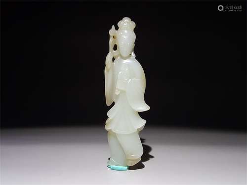 A Chinese Hetian Jade Figure Ornament