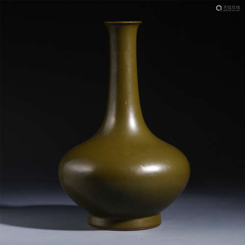 A CHINESE PORCELAIN TEADUST GLAZED BOTTLE