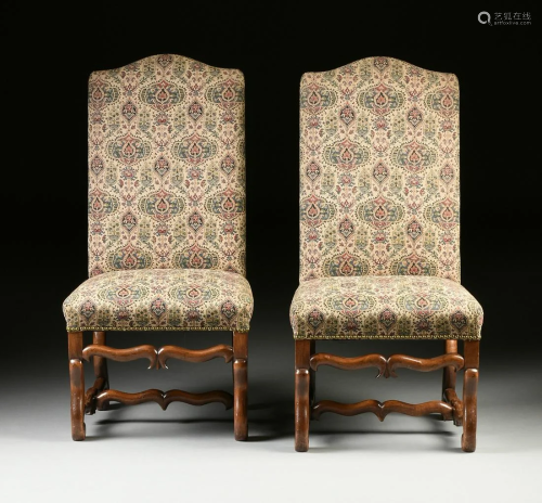 A SET OF TEN LOUIS XIV STYLE UPHOLSTERED …