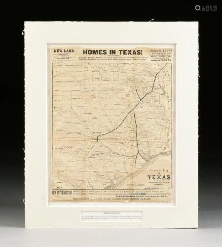 AN ANTIQUE PROMOTIONAL MAP, 