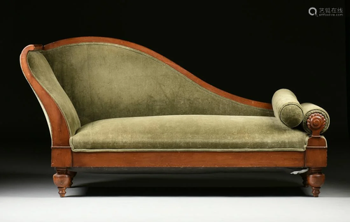 A BIEDERMEIER VELVET UPHOLSTERED FRU…