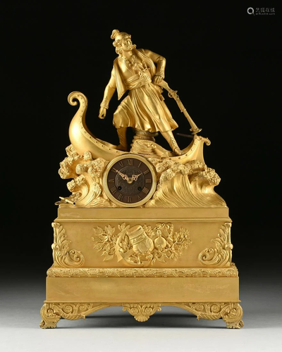 AN UNUSUAL LOUIS PHILIPPE GILT BRONZE PIR…