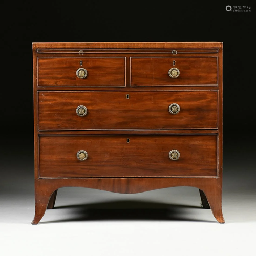 A GEORGE III MAHOGANY BACHELOR'…