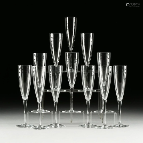 A SET OF TWELVE BACCARAT 