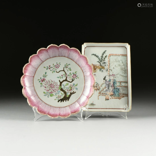TWO QING DYNASTY FAMILLE ROSE E…