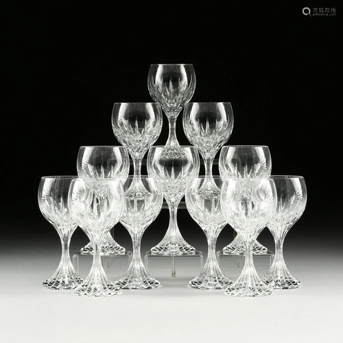 A SET OF TWELVE BACCARAT 