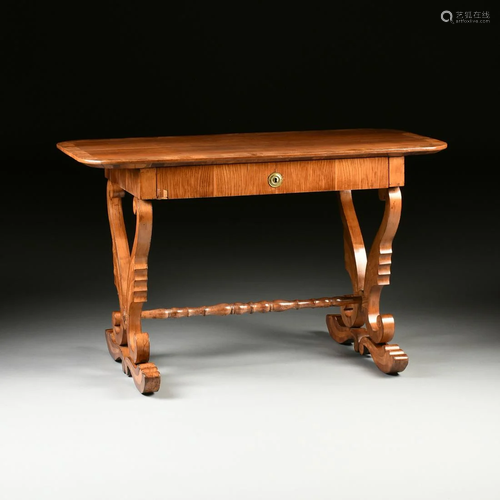 A BIEDERMEIER CARVED FRUITWOOD WR…