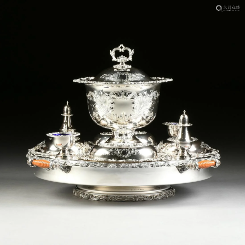 AN AMERICAN SILVERPLATED REVOLVING…