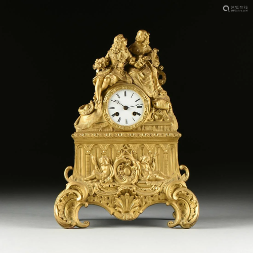 A LOUIS PHILIPPE GILT BRONZE FIGURAL M…