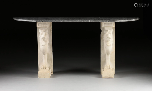 A LONG FRENCH NEO-GREC STYLE MARBLE…