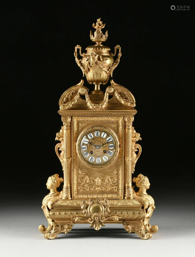 A BAROQUE REVIVAL GILT BRONZE MA…