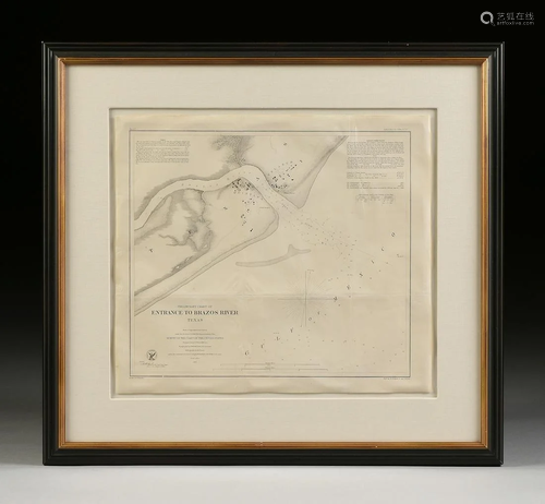 AN ANTIQUE SURVEY MAP, 