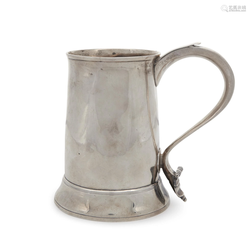 English silver tankard, London 1799