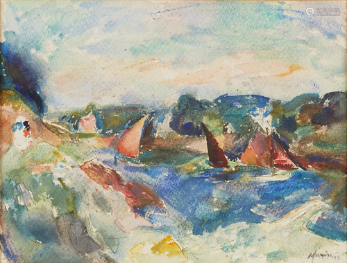 American School (20th Century), , Sailboats