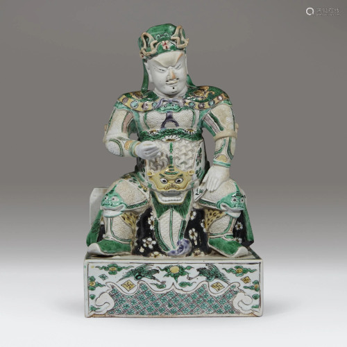A Chinese famille verte decorated figure of …