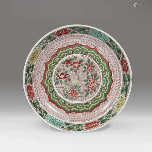 A Chinese famille verte-decorated porcelain l…
