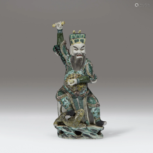 A Chinese famille verte-decorated porcelain …