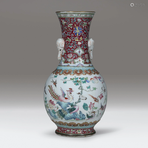 A Chinese famille rose-enameled 