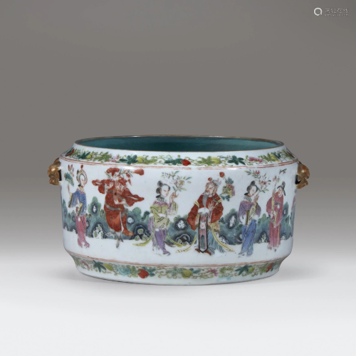 A Chinese famille rose-decorated porcelain …