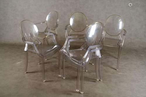 Philippe Starck (1949 ) Suite de six Fauteuils.