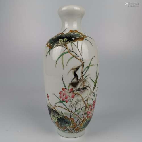 Chinese Republic Famille Rose Vase