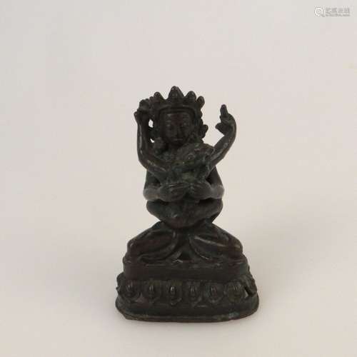 Chinese Tibetan Bronze Statue