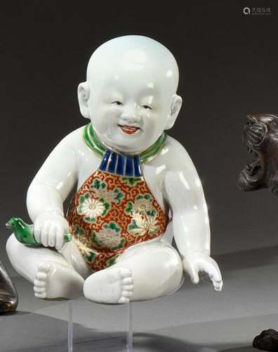 JAPON Fin d'époque MEIJI (1868 1912) Enfant assis …