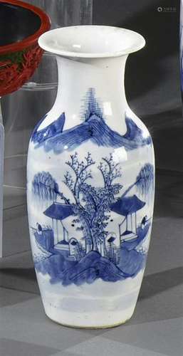 CHINE Fin du XIXe siècle Vase balustre en porcelai…