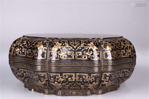 A Chinese Carved Lacquer Box with Cover