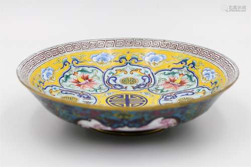 A Chinese Cloisonne Glazed Bronze Bowl