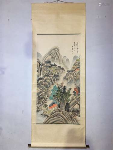A Chinese Scroll Painting, Wang Shimin Mark