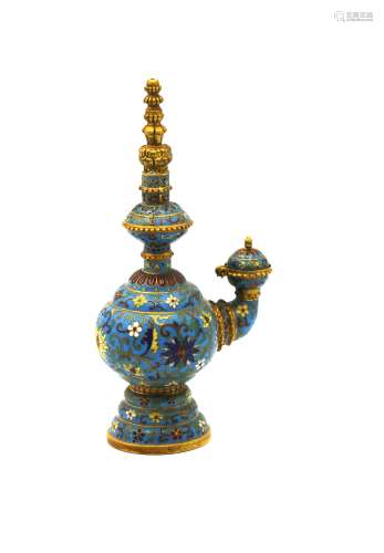 A Chinese Cloisonne Wine Pot
