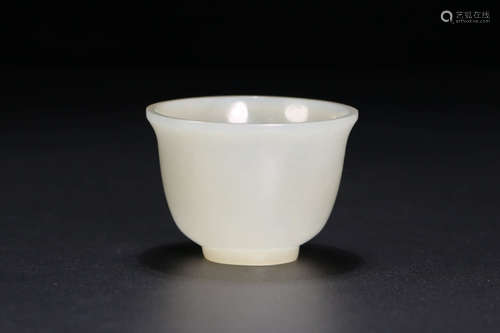 A Chinese Hetian Jade Cup