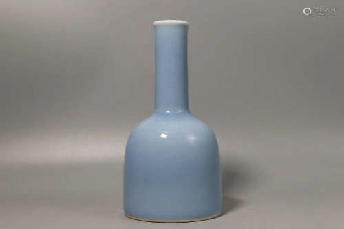 A Chinese Skyblue Glazed Porcelain Vase