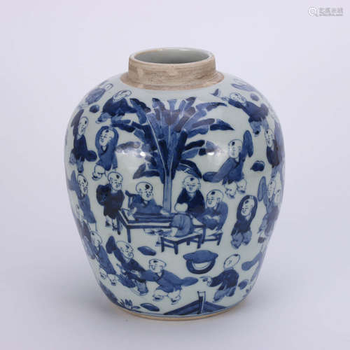 A Chinese Blue and White Porcelain Jar