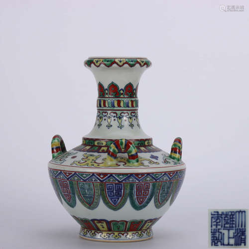 A Chinese Doucai Dragon Pattern Porcelain Vase