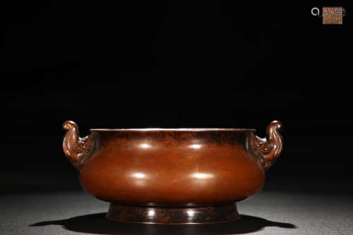 A Chinese Copper Incense Burner