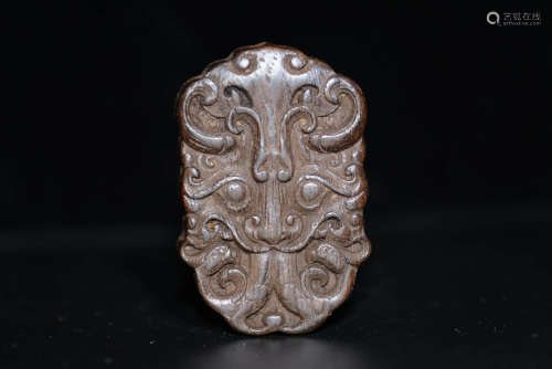 A Chinese Eaglewood Pendant
