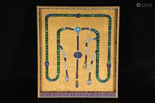 A Chinese Jadeite Beads String, Chaozhu
