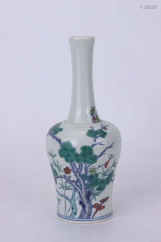 A Chinese Doucai Porcelain Bell-shaped Zun