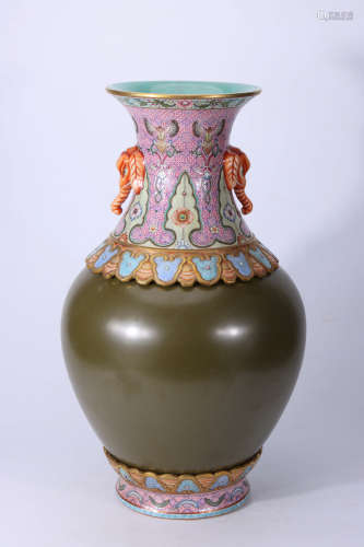 A Chinese Glazed Porcelain Revolving bottle