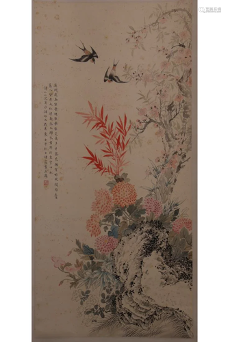 CHINESE PAINTING OF BIRDS AND …