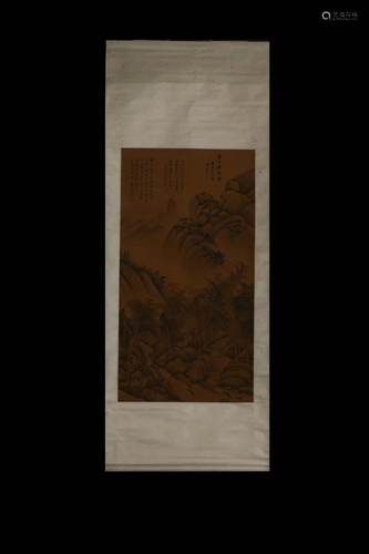 CHINESE SCROLL PAINTING OF MOUNTAIN…