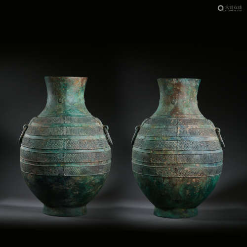 Chinese Pair Of Copper Vessels