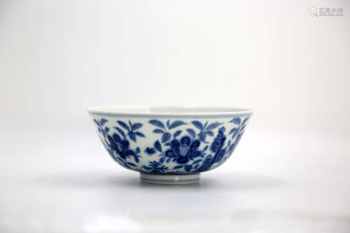 Chinese Ming Dynasty Chenghua Blue And White Porcelain Bowl